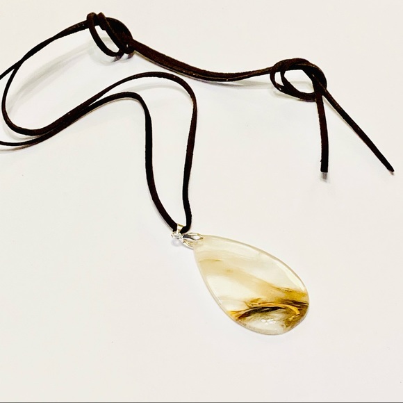 Fleeting Flames:  VOLCANO QUARTZ Pendant Necklace - Picture 2 of 12